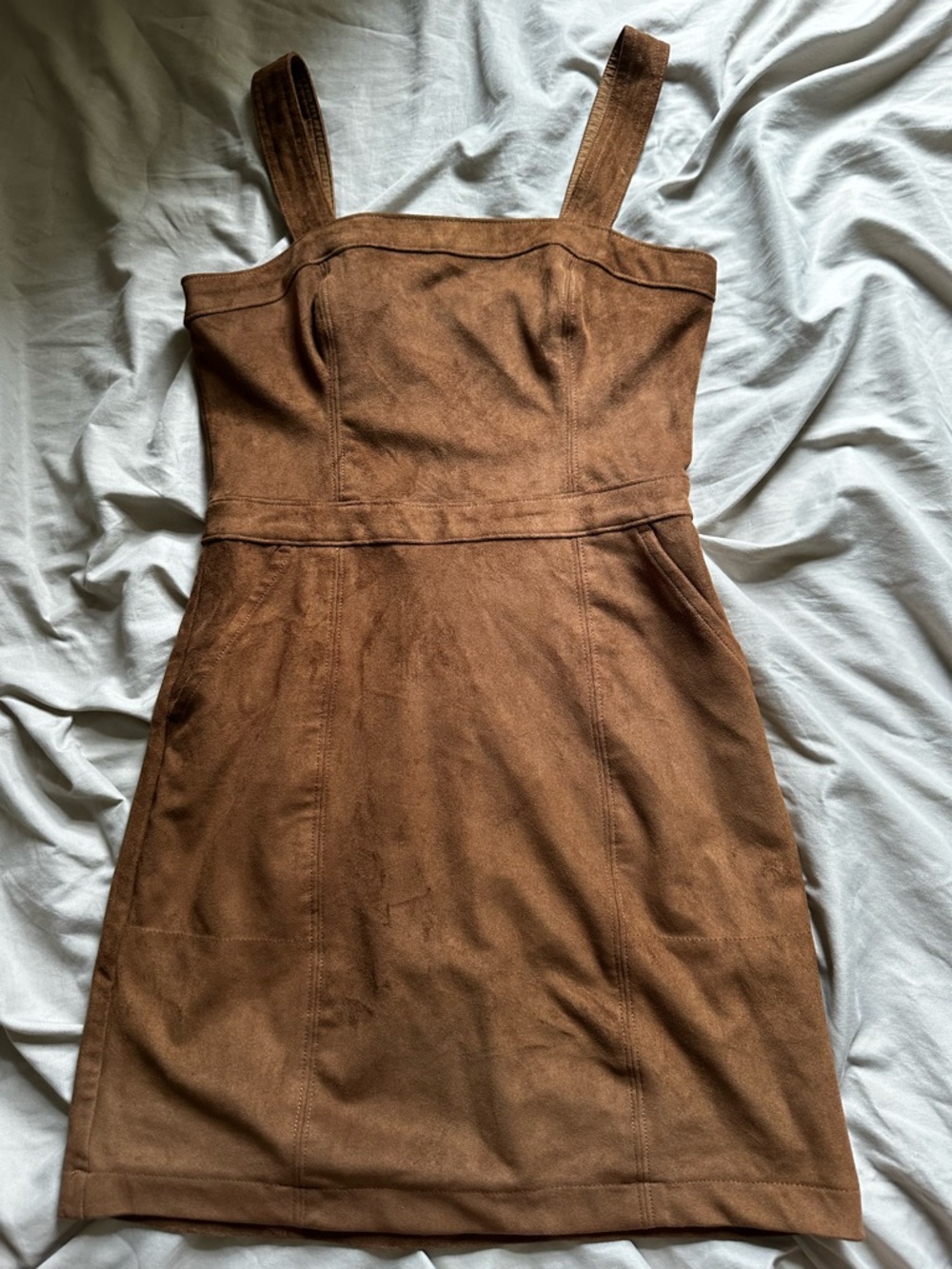 Abercrombie & Fitch Vegan Suede Pinafore Mini